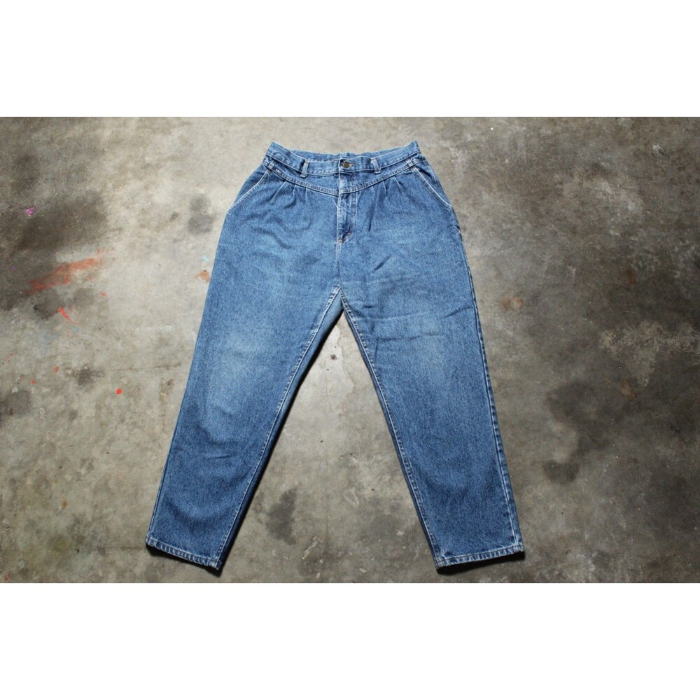 Vintage 90s Made in USA Lee High Waist Pleated Mom Jeans - 18 Med
